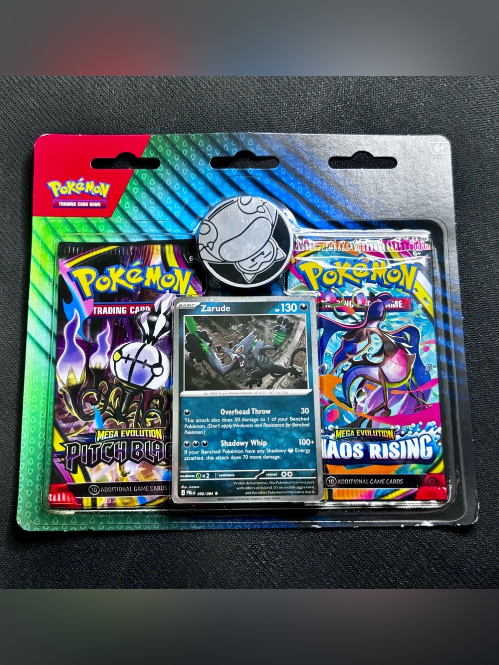 Pokemon Pitch Black Swirl Zarude 2 Pack Blister Chaos Rising NEW SEALED!